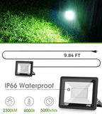 L LOHAS LED Dusk to Dawn Outdoor Lighting Plug in Flood Lights 6000K - Image 3