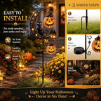 Halloween Moon Cat Solar Stake Light Pumpkin Lantern Outdoor Garden Ornamen - Image 6