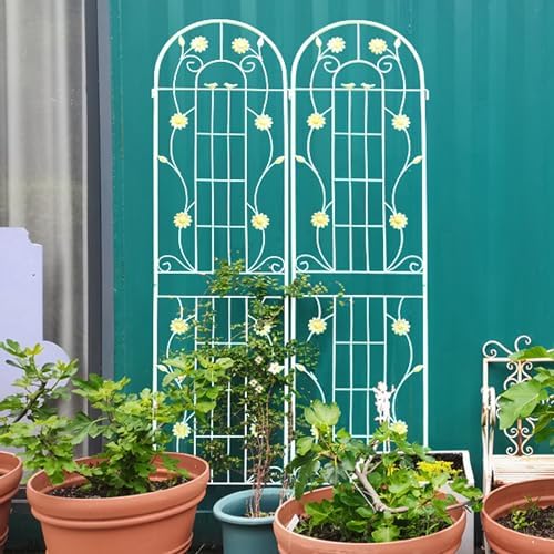 Garden Trellis for Climbing Plants Outdoor, 2-Pack 86" Metal Rustproof by Unknown