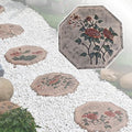 Kunovo Oriental Style Stepping Stone for Decor, Eco-Friendly Resinous Garden Step Stones, Octagonal Courtyard/Path/Lawn/Backyard Decorative Stone (Size : Chrysanthemum), 58741 by Kunovo
