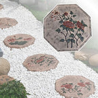 Kunovo Oriental Style Stepping Stone for Decor, Eco-Friendly Resinous Garden Step Stones, Octagonal Courtyard/Path/Lawn/Backyard Decorative Stone (Size : Chrysanthemum), 58741 by Kunovo