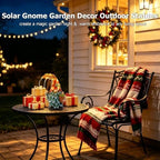 Solar Outdoor Statues Gnome Garden Decor, Garden Gnome with Solar LED Umbrella Decorative for Patio, Balcony, Lawn, Yard Ornament - Christmas Gardening Gifts for Mom Grandma - Image 5