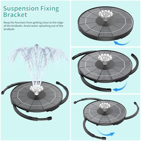 AISITIN 28 Inch Bird Bath with 3.5W Solar Fountain for Outside, Green - Image 6