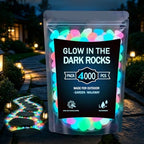 4000 pcs Glow in The Dark Rocks Outdoor Rocks for Landscaping by YZNlife