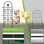 32in(H) x 10ft (L) Tall Decorative Metal Garden Fence Panels - 9 Pack Rustproof No Dig Fence Animal Barrier for Dogs, Outdoor Yard Fencing for Patio Flower Bed Garden & Landscape Border - Image 3