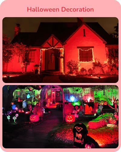 EDISHINE Dimmable Halloween Red PAR38 Flood LED Light Bulbs, 4 Pack - Image 3