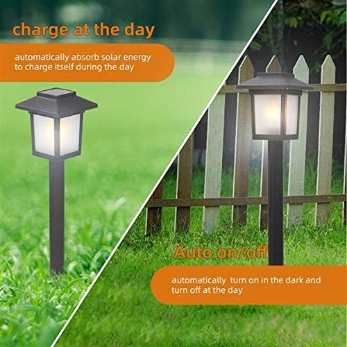 6 Pack Solar Torch Lights with Flickering Flame Effect,Flickering Flame LED Lights Outdoor Waterproof Halloween Fall Decoration,Solar Garden Lights Decor for Porch,Pool,Camp,Path,Yard,Patio,Balcony - Image 3