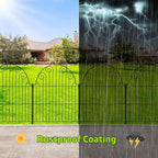 Garden Fence 5 Panels, 36 in H Above Ground, No Dig Metal Fence - Image 6