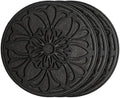 HF by LT Rubber Victorian Garden Stepping Stone, 11-3/4 inches, Black, Set of 3 by HFbyLT