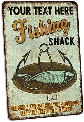 Custom Fishing Sign Fishing Shack Personalized Fishing Décor Cabin Décor Mountain Décor Funny Fishing Signs Weatherproof Sign Man Cave Décor 108122002065 by ChicoCreekSigns