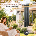 45" Memorial Large Wind Chimes Outdoor Deep Tone with 6 Heavy Tubes - Image 3