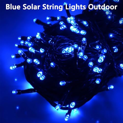 KAQ 2pack 500LED Solar String Lights Outdoor Waterproof Blue - Image 2