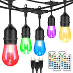 Mlambert Multicolor 144FT(3x48FT) LED Patio String Light with Remote, Black by Mlambert
