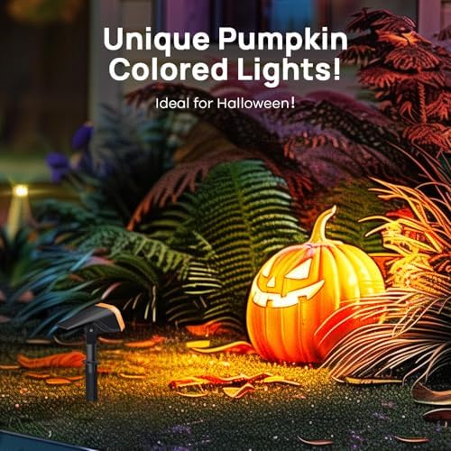 Linkind Halloween Solar Spot Lights Outdoor Waterproof Multicolor 12 Pack - Image 4