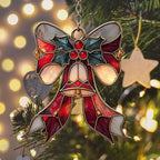 Winter Scarf Knot Mistletoe Acrylic Suncatcher - Image 6