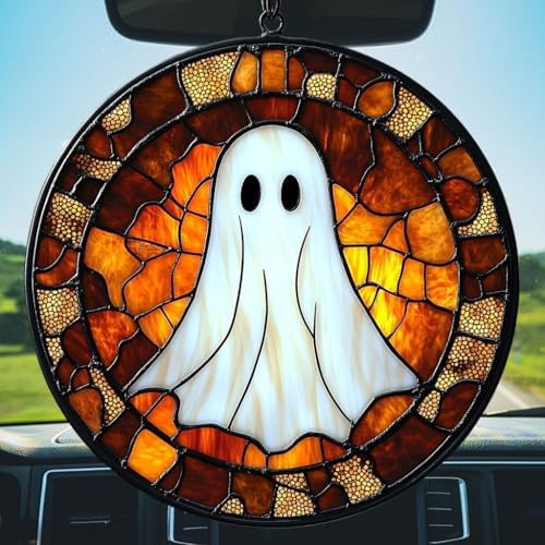 Cute Ghost Halloween Mosaic Acrylic Suncatcher - Image 5