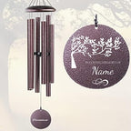 Personalized Memorial Wind Chimes, Custom Large Outdoor Metal Wind Chime, Deep Tone, Customized in Loving Memory, Sympathy Gift After Loss by Astarin