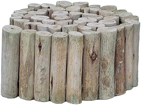 Forever Bamboo Natural Eucalyptus Wood Solid Log for Landscaping Edging Lawn Garden Fence Borders 72 in L x 6 in H x 1.25 in D by FOREVERBAMBOO