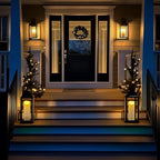 Homemory 4"x12" Outdoor Waterproof Flameless Candles with Timers and Remote Control, Battery Operated Candles, LED Plastic Candles, Ivory White, Set of 2 - Image 3