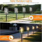 Solar Pathway Lights Outdoor Waterproof – 8 Pack Bright Solar Powered Garden Lights with Auto On/Off, IP65 LED Landscape Lighting for Walkway Patio Lawn Yard Decor - Image 4