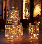 Lxcom Lighting Solar Mason Jar Light, Hanging Garden Light, LED Waterproof Best Terrace Lawn Decoration, Warm Light, Pack of4 by LxcomLighting