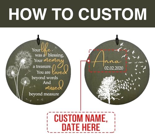 Personalized Memorial Wind Chimes Sympathy Gifts Decor Outside - Image 2