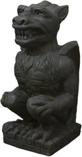 Nichols Brothers Screaming Dragon Gargoyle Outdoor Concrete Garden Statue 14" H in Dark Walnut by Unknown