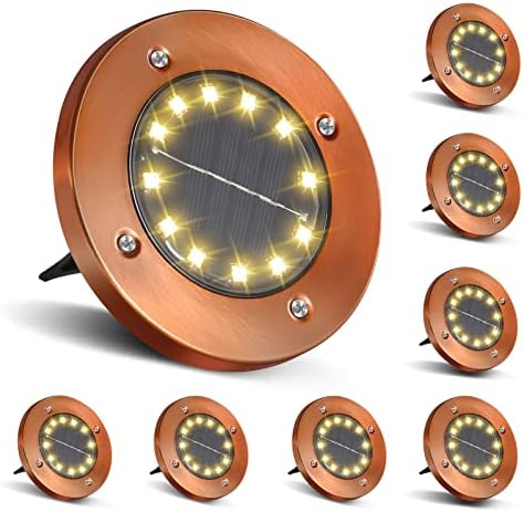 Outdoor In-Ground Lights Solar Disc Lights Outdoor Solar Garden Lights by HOFLYW