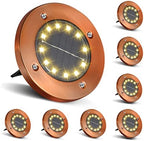 Outdoor In-Ground Lights Solar Disc Lights Outdoor Solar Garden Lights by HOFLYW