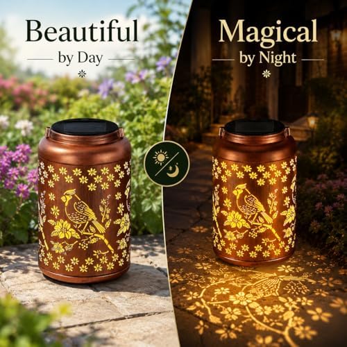 Solar Lanterns Outdoor Waterproof Garden Decor Gifts for Women Mom Grandma - Image 5
