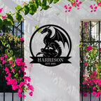 Custom Metal Dragon Wall Art Personalized Name Sign Western Dragon Wall Decor for Home Man Cave Outdoor Yard Fantasy Dragon Lover Gift Medieval Wall Decoration 1 - Image 3