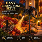 2027 Upgraded Solar Dragon Fire Garden Light, Dragon Flame Solar Light, Dragon Garden Stake Outdoor Decor，2PCS - Image 5