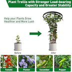 Mushroom Top Trellis for Climbing Plants Outdoor, 3.44FT Decorative Obelisk Plant Support with Rustproof PE-Coated Metal, Rose Trellis for Clematis Ivy, Black - Image 6