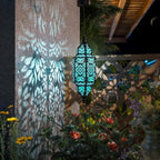 Solar Lanterns Outdoor, Moroccan Style Waterproof Hanging Lights with Cut-Out Design for Garden Patio Pathway Deco Decorations Outdoor Hanging Light, Solar Garden Decor (Black, 2 Pack) - Image 4
