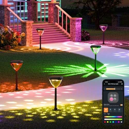 Linkind Smart Solar Pathway Lights SP6,Pattern Switch Solar Lights Outdoor by Linkind