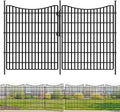 15 Panels Garden Fence Animal Barrier, 33 in(H) X 36 ft(L) Dog Fence Outdoor for Yard with Lock, Tall Metal Fencing with Ground Stakes, Temporary Fencing for Dog, Rabbits, and Patio Border by GILPWAFlagship