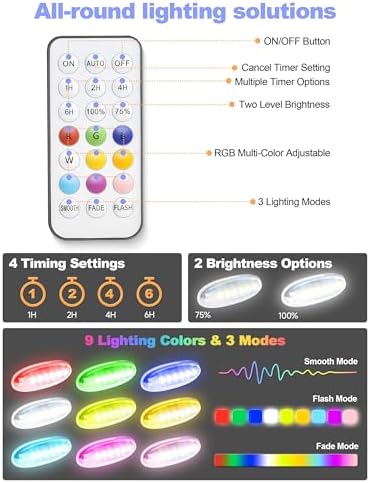 Solar Pool Lights for Above Ground Pools,IP68 Pool Solar Lights 4 Pack Blue - Image 5
