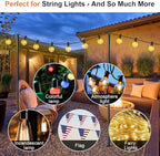 10 Pack String Light Poles for Outside, Upgraded Heavy-Duty Metal Poles for Outdoor String Lights with Fork, Adjustable Lighting Hanging Accessories for Patio Decor Pergola Backyard Garden Decorations - Image 4