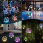 8Pcs 14 Inch Solar Powered Floating Pool Lights,RGB LED Glow in The Dark Pool Ball That Float,IP68 Waterproof for Christmas Decorations Gift Ornaments - Image 2