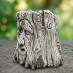 OLOMA Tree Stump Face Concrete Garden Statue Outdoor Sculpture for Patio Yard Lawn Decor Rustic Woodland Planter Style Ornament Fantasy Forest Garden Decoration Gift - Image 3