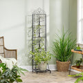 Evergreen Garden Tree of Life Metal Lattice Trellis with Plant Stand, Iron Trellis Lattice for Climbing Plants, Floor Plant Stand Indoor and Outdoor for Patio, Porch, Garden by EvergreenGarden