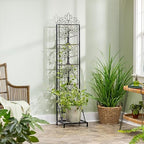 Evergreen Garden Tree of Life Metal Lattice Trellis with Plant Stand, Iron Trellis Lattice for Climbing Plants, Floor Plant Stand Indoor and Outdoor for Patio, Porch, Garden by EvergreenGarden