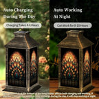 Solar Lantern Atomic Starburst Peacock Outdoor Waterproof Garden Hanging Lantern Solar Powered Lighting Outside Solar Light for Patio Yard Camping, Gifts for Women Mom - Image 4