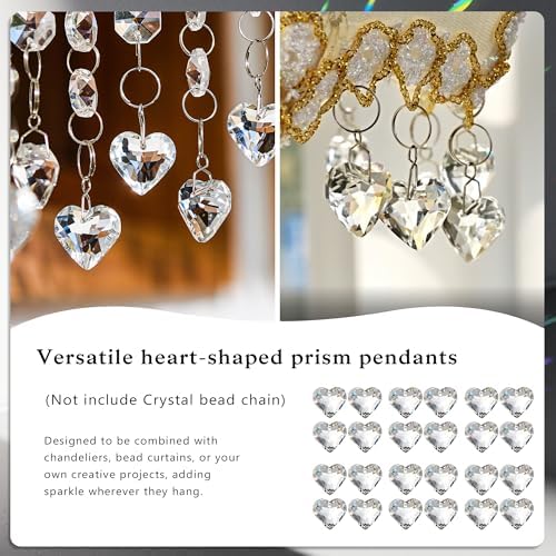 Set 7 Crystal Sun Catcher Prisms and 24pcs Crystal Heart Prisms - Image 7