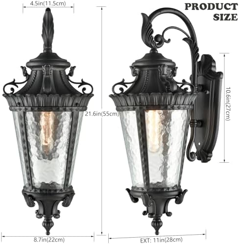 SAMTEEN Black Outdoor Wall Light Fixtures - Image 6