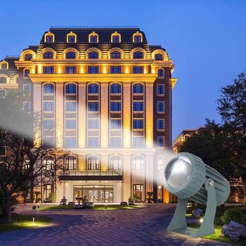 10W LED Wall Washer, Rotation Spot Lights, Narrow Beam Spotlight, Long Range LED Floodlights, IP65 Waterproof Outdoor Architectural Landscape Lighting Beam Spotlight(Blue) by GUODDM