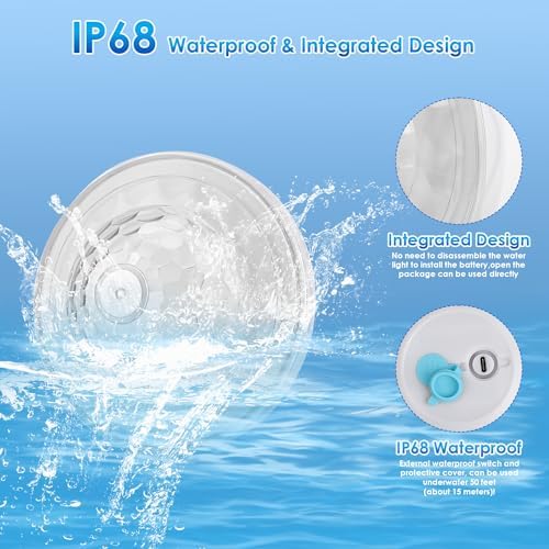 QOLNBY Floating Pool Lights 6 Pack, 6 Dynamic Lighting Effects - Image 3