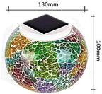 Mosaic Solar Light, Outdoor Table Lamps Waterproof Solar Glass Ball LED Garden Lights Color Changing Solar Table Lantern for Patio,Party,Yard,Outdoor/Indoor Decor Presents(Tricolor Plating) - Image 5