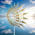 Magical Metal Windmill, Wind Spinners for Yard Garden, Outdoor Spinners, Windmill for Yard, Wind Sculptures & Spinners for Yard Garden Patio Decoration (1PCS Gold) by HEXMZUOA
