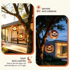 Outdoor Solar Pumpkin Lights, 2 Pack Warm White Halloween Lanterns - Image 5